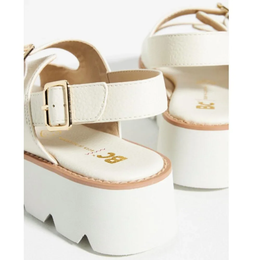 Anthropologie BC Footwear It's Happening Vegan Leather Sandal Women's Size 7.5 - Picture 4 of 14
